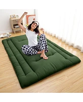 gaomon Japanese Floor Mattress Full, Foldable Futon, Thick Sleeping Pad & Portable Camping Mattress, for Living Room Guest