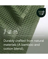 Doz by Sijo Waffle Blanket 50% Bamboo Viscose Cotton, Lightweight, Ultra Soft, Breathable, Summer