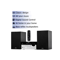 Philips All-in-One Stereo System – Cd Player, Bluetooth, Fm Radio, Usb & Aux Inputs, Remote Control, Compact Design, Superior Sound – Bl