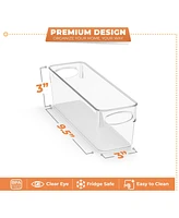 Sorbus 10 Pack Clear Plastic Storage Bins with Handle