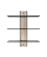 Sorbus 9 Bottle Gray Wood Wall Mounted Wine Rack - Perfect for Home Bar, Kitchen, Dining Room, Wall Wine Bottle