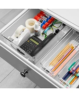 Sorbus 10 Pack Large Clear Plastic Storage Bins with Handle