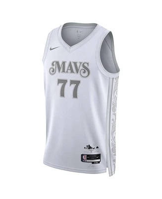 Nike Men's and Women's White Luka Doncic Dallas Mavericks 2024/25 City Edition Finished Swingman Jersey