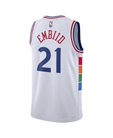 Nike Men's and Women's White Joel Embiid Philadelphia 76ers 2024/25 City Edition Finished Swingman Jersey