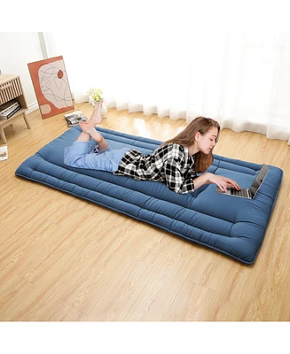 gaomon Japanese Floor Mattress Twin, Foldable Futon, Thick Sleeping Pad & Portable Camping Mattress, for Living Room Guest
