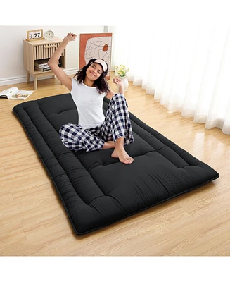 gaomon Japanese Floor Mattress Twin, Foldable Futon, Thick Sleeping Pad & Portable Camping Mattress, for Living Room Guest