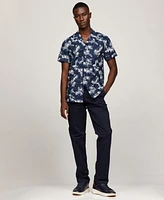 Tommy Hilfiger Men's Printed Short Sleeve Flex Poplin Shirt