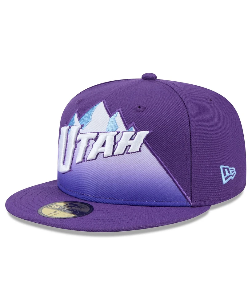 New Era Men's Purple Utah Jazz 2024/25 City Edition 59FIFTY Fitted Hat