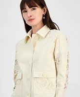 Anne Klein Women's Lace-Trim Jacket