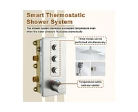 Casainc 3 Functions 12 Inch Ceiling Mounted Thermostatic Shower System