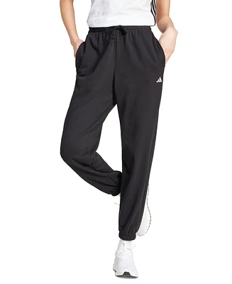 adidas Women's Essentials Small Logo French Terry Cuffed Pants