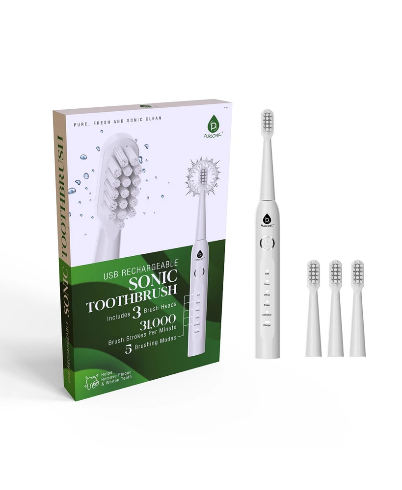 Usb Rechargeable Electric Toothbrush - Advanced Cleaning for a Healthier Smile!