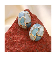 Sohi Women's The Veined Stud Earrings