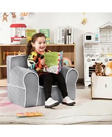 Gouun Upholstered Kids Sofa with Velvet Fabric and High-Quality Sponge