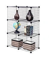 Gouun Diy 6 Metal Wire Free Standing Modular Storage Cubes