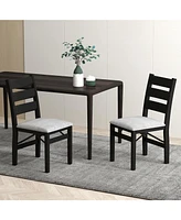 Gouun Modern Upholstered Folding Chairs Set of 2 with Comfy Backrest