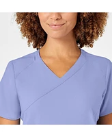 Wink Women's W123 Mock Wrap Scrub Top