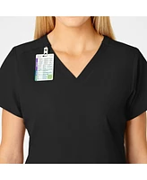 Wink Women's W123 Flex Back Stylized V-Neck Scrub Top