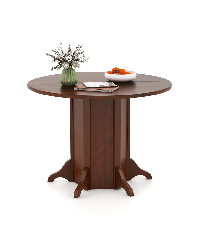 Gouun Round Dining Table with Pedestal Base for 4-6 People