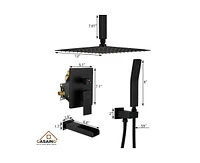 Casainc 3-Function 12-In Wall Mounted Shower System