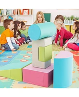 Gouun 6 Pieces Foam Climbing Blocks Indoor Climb and Crawl Activity Playset with Rectangles
