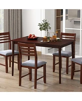 Gouun 48 Inches Mid Century Dining Table for 4 with Rubber Wood Legs