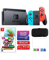 Nintendo Switch with MarioKart 8 Bundle in Neon with Brothership Game & Accessories