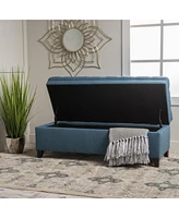 Button-Tufted Storage Ottoman with Soft-Close Lid, for Bedroom, Living Room, Entryway-The Pop Home