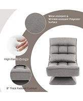 Gouun 5-Level Adjustable 360° Swivel Floor Chair with Massage Pillow