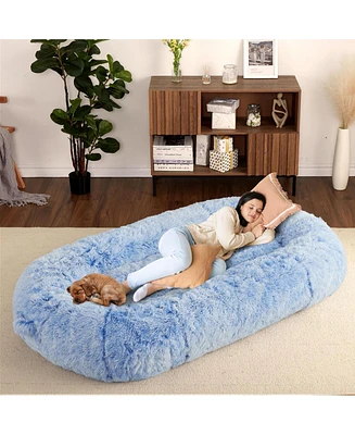 gaomon Human Sized Dog Bed for Adult People,71"x43.3"x10" Large Dog Bed