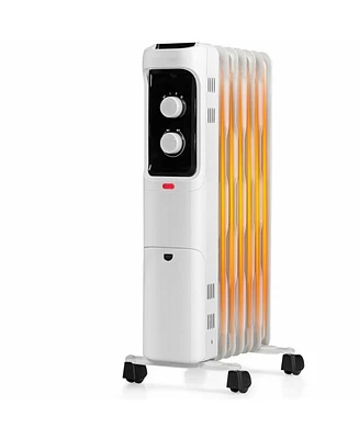 Gouun 1500W Oil Filled Portable Radiator Space Heater with Adjustable Thermostat