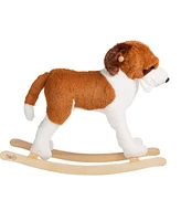 Happy Trails Plush Dog Rocking Horse