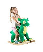 Happy Trails Plush Dinosaur Rocking Horse