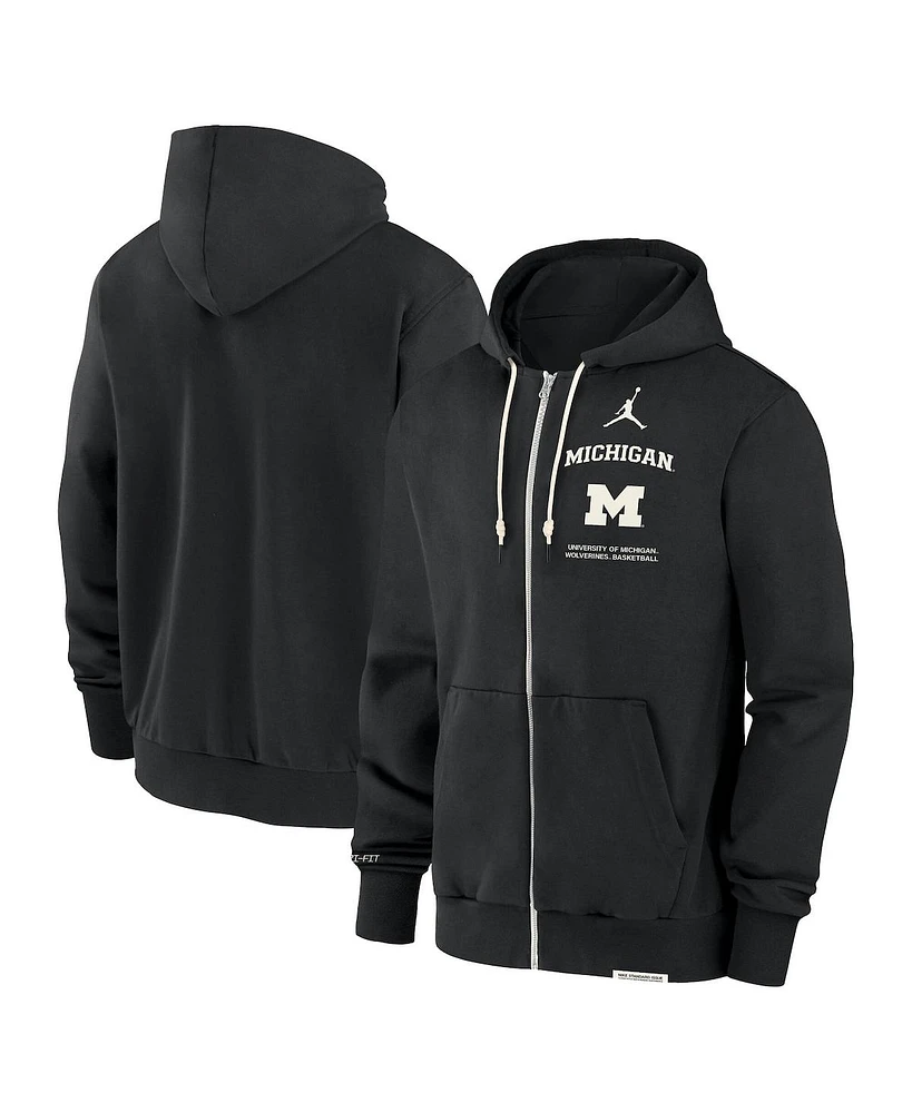 Jordan Men's Black Michigan Wolverines On-Court Performance Full-Zip Hoodie