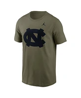 Jordan Men's Olive North Carolina Tar Heels 2024 Military Appreciation Tonal Logo Performance T-Shirt