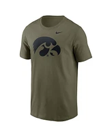 Nike Men's Olive Iowa Hawkeyes 2024 Military Appreciation Tonal Logo Performance T-Shirt