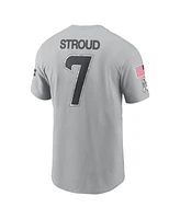 Nike Men's C.j. Stroud Gray Houston Texans 2024 Salute To Service Name Number T-Shirt