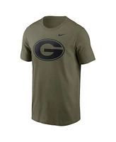 Nike Men's Olive Georgia Bulldogs 2024 Military Appreciation Tonal Logo Performance T-Shirt