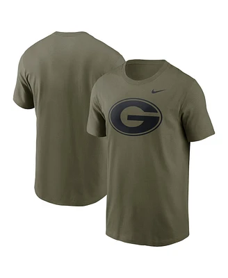 Nike Men's Olive Georgia Bulldogs 2024 Military Appreciation Tonal Logo Performance T-Shirt