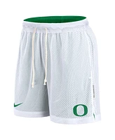 Nike Men's White/Green Oregon Ducks Primetime Reversible Performance Shorts