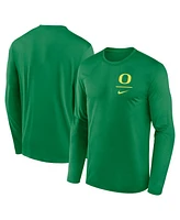 Nike Men's Green Oregon Ducks Primary Stack Legend Long Sleeve T-Shirt