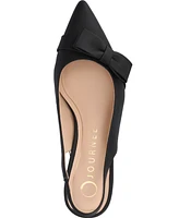 Journee Collection Women's Paloma Bow Kitten Heel Slingback Pumps