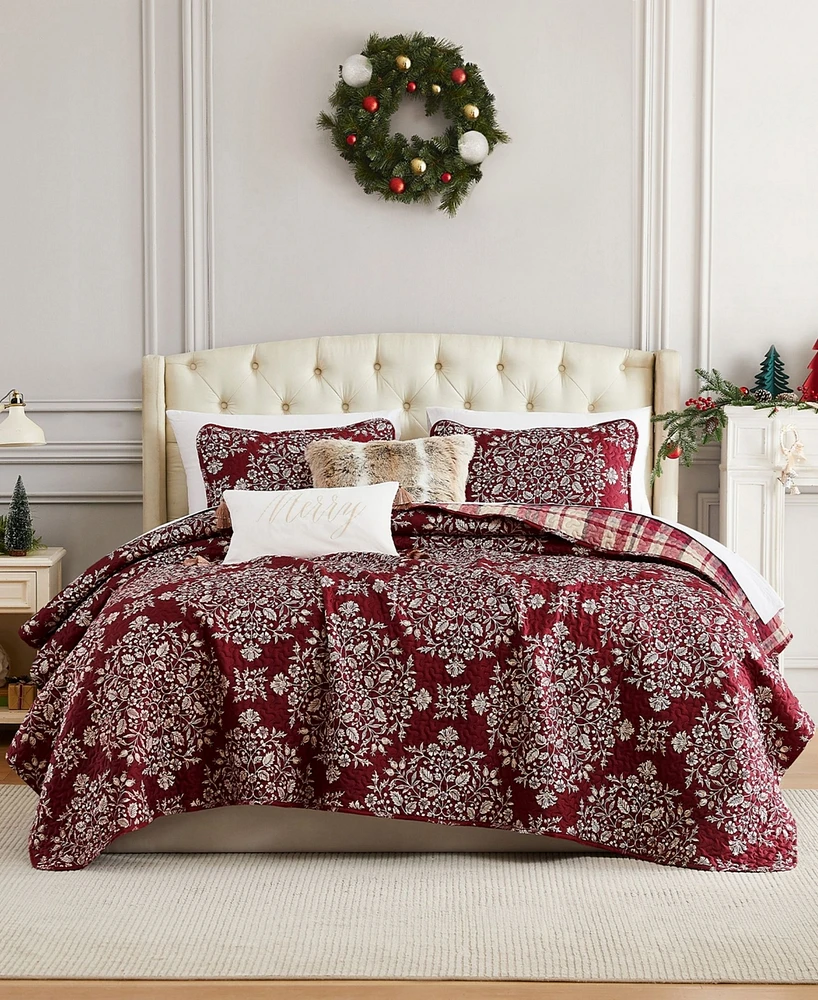 Southshore Fine Linens Christmas Carol 4-Pc. Holiday Quilt Set, Twin/Twin Xl