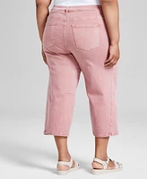 And Now This Trendy Plus Barrel-Leg Cropped Pants, Exclusively at Macy's