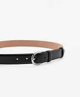 Mango Men's Buckle Leather Belt