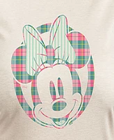 Hybrid Apparel Plus Disney Minnie Mouse Plaid Graphic Pullover T-shirt