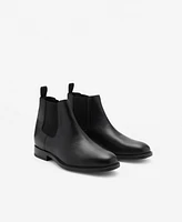 Mango Men's Polished Leather Chelsea Boots