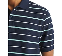 Nautica Men's Striped Classic Fit Deck Polo Shirt