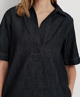 Lauren Ralph Denim Cotton Shift Dress