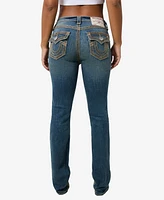 True Religion Women's Becca Super Q Flap Bootcut Jeans